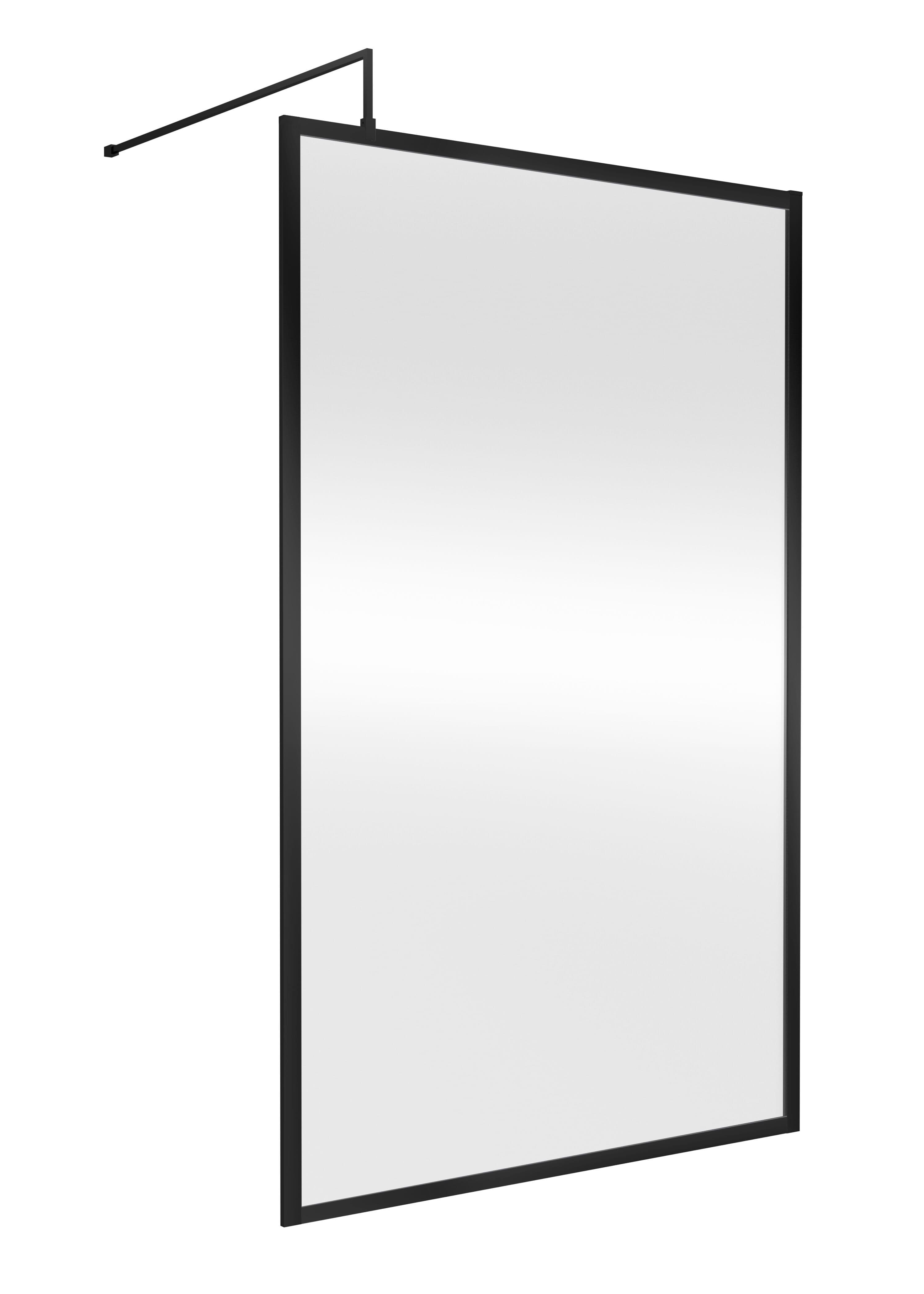 Toughened Safety Glass Wetroom Screen Support Bar 8mm 1200mm