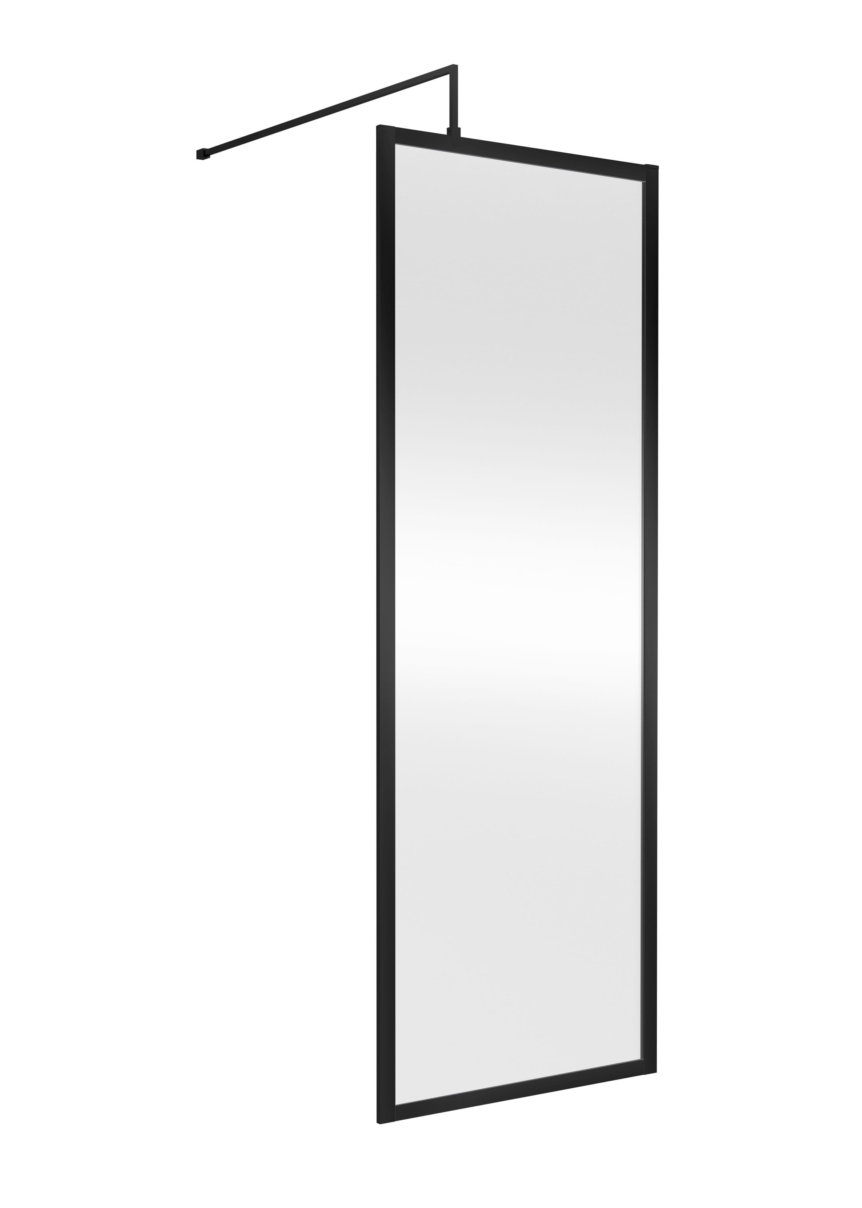 Toughened Safety Glass Wetroom Screen Support Bar 8mm 700mm