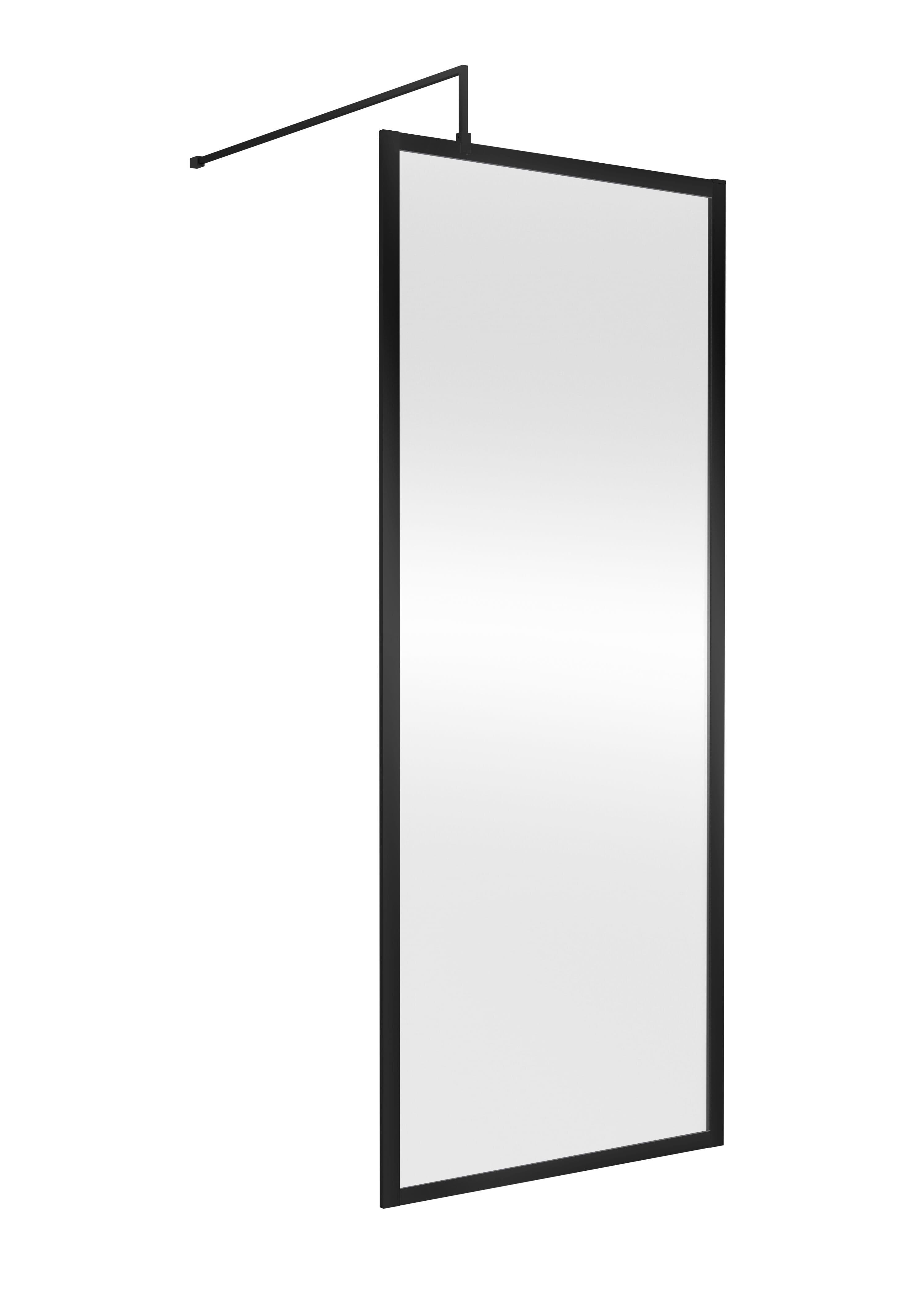 Toughened Safety Glass Wetroom Screen Support Bar 8mm 800mm
