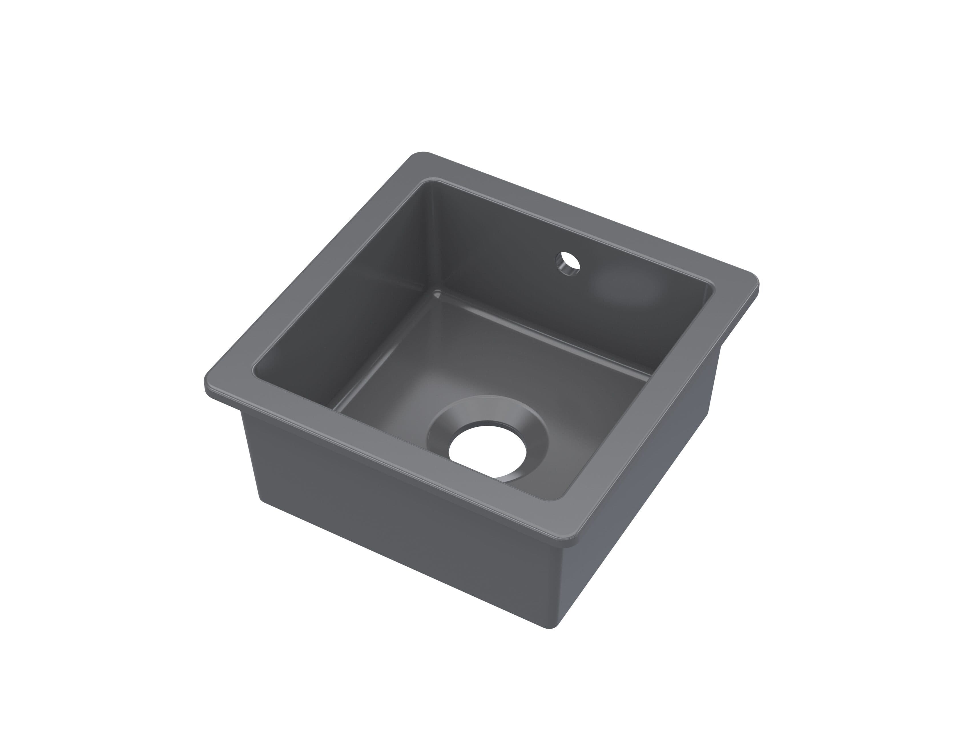 Fireclay 1 Bowl Undermount Kitchen Sink Overflow Soft 457mm