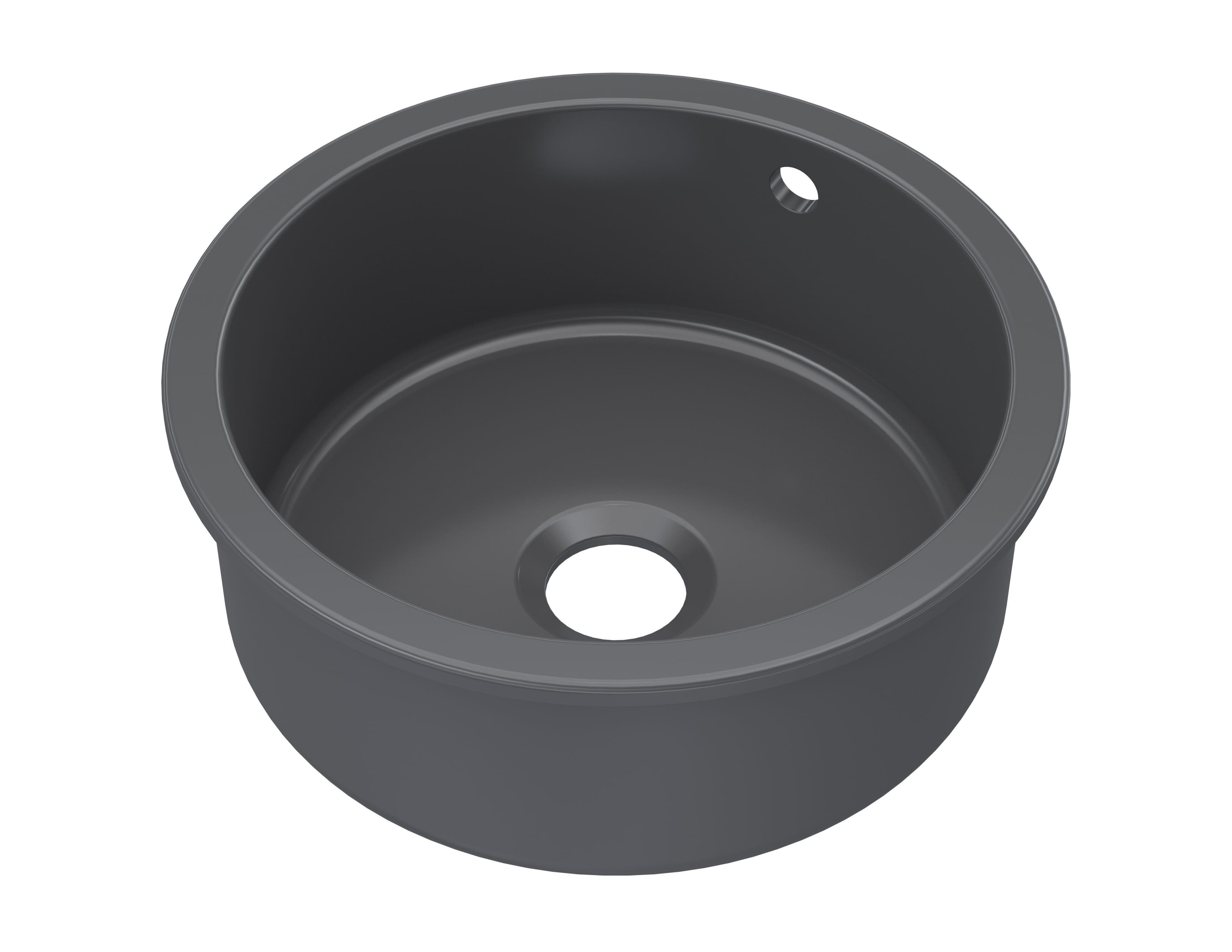 Fireclay 1 Bowl Undermount Kitchen Sink Overflow Soft 460mm