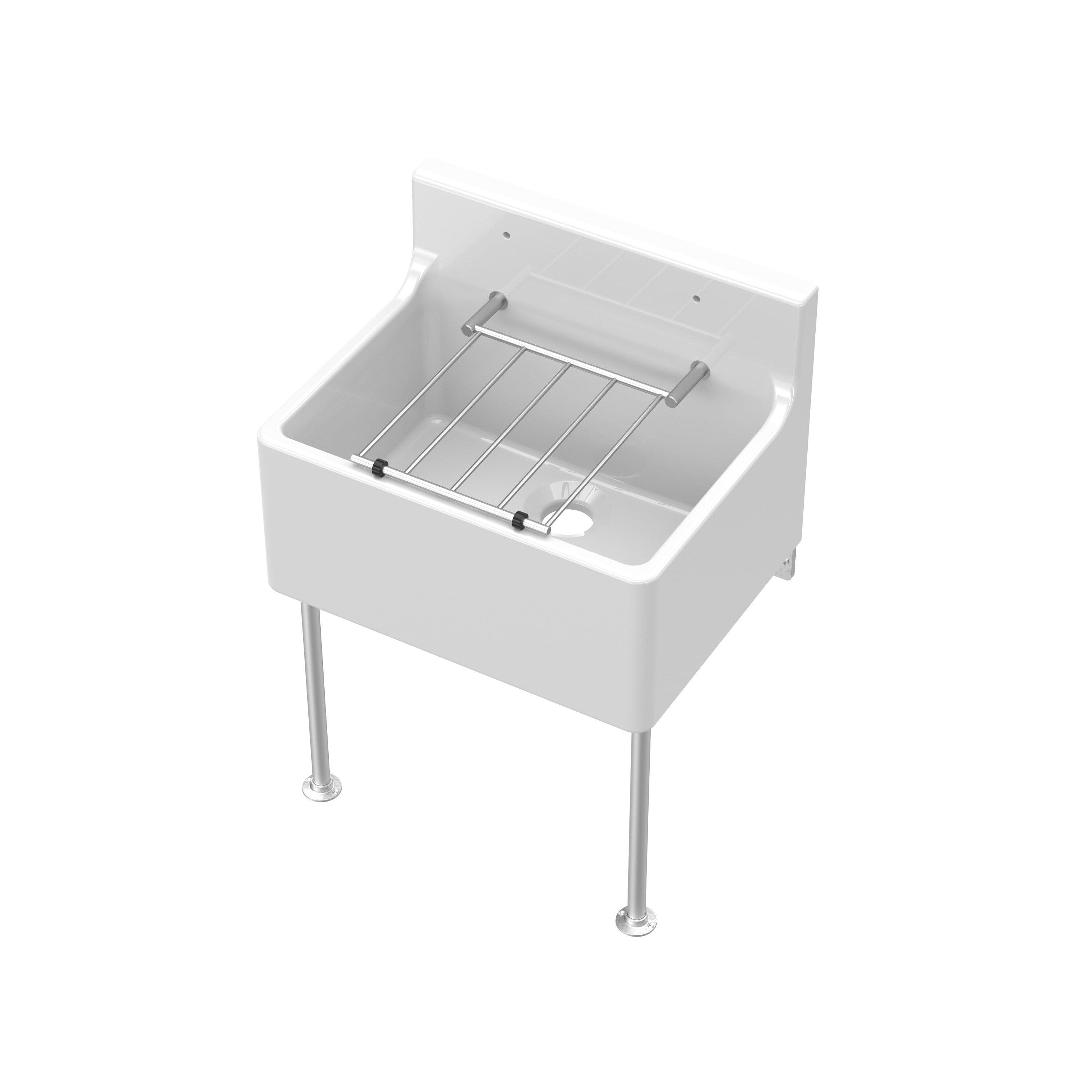 1 Bowl Fireclay Cleaner Sink Grill Legs 515 x 382 x 393mm