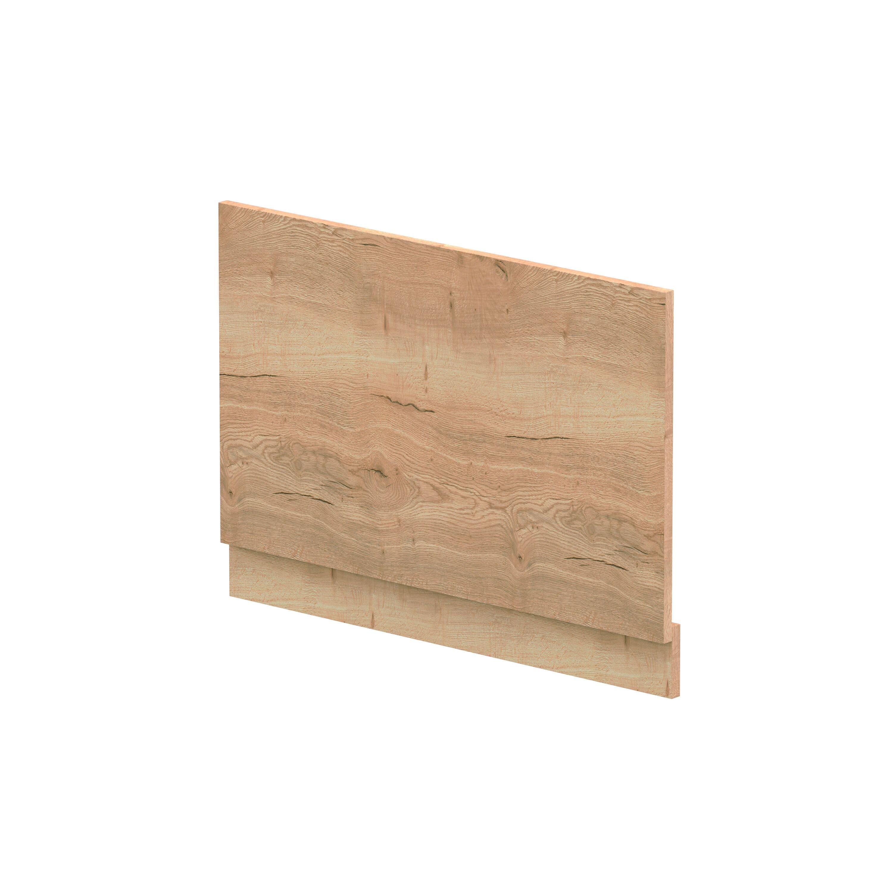Edge Power Straight End Bath Panel & Plinth 800mm Textured Woodgrain Autumn Oak