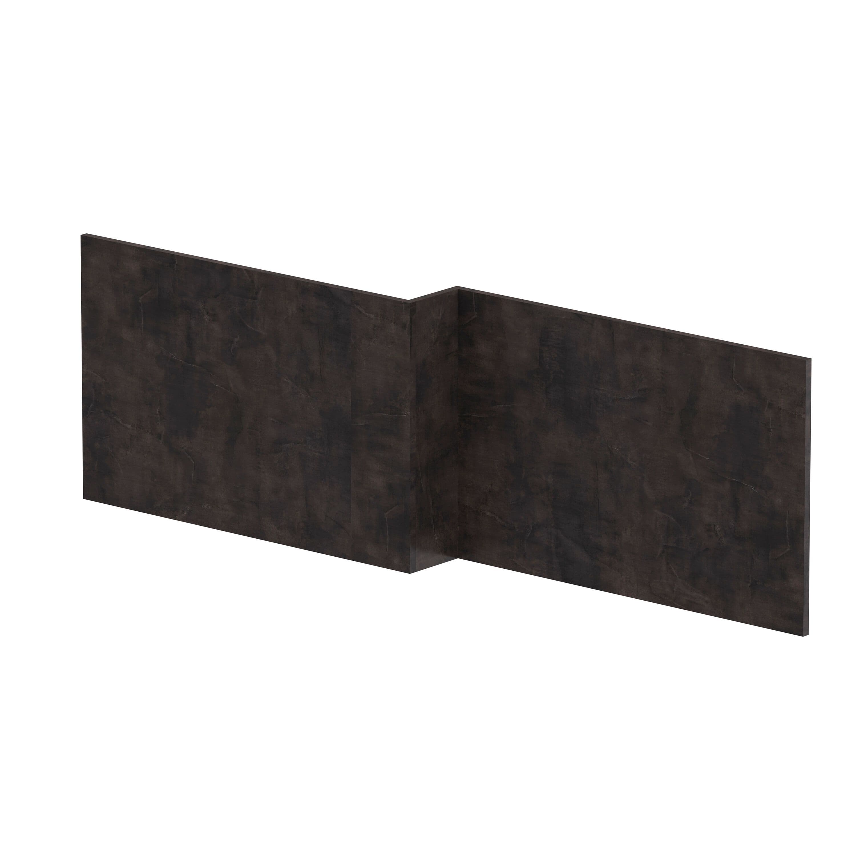 L Shape Square Front Bath Panel Textured Matt Slate 1700mm
