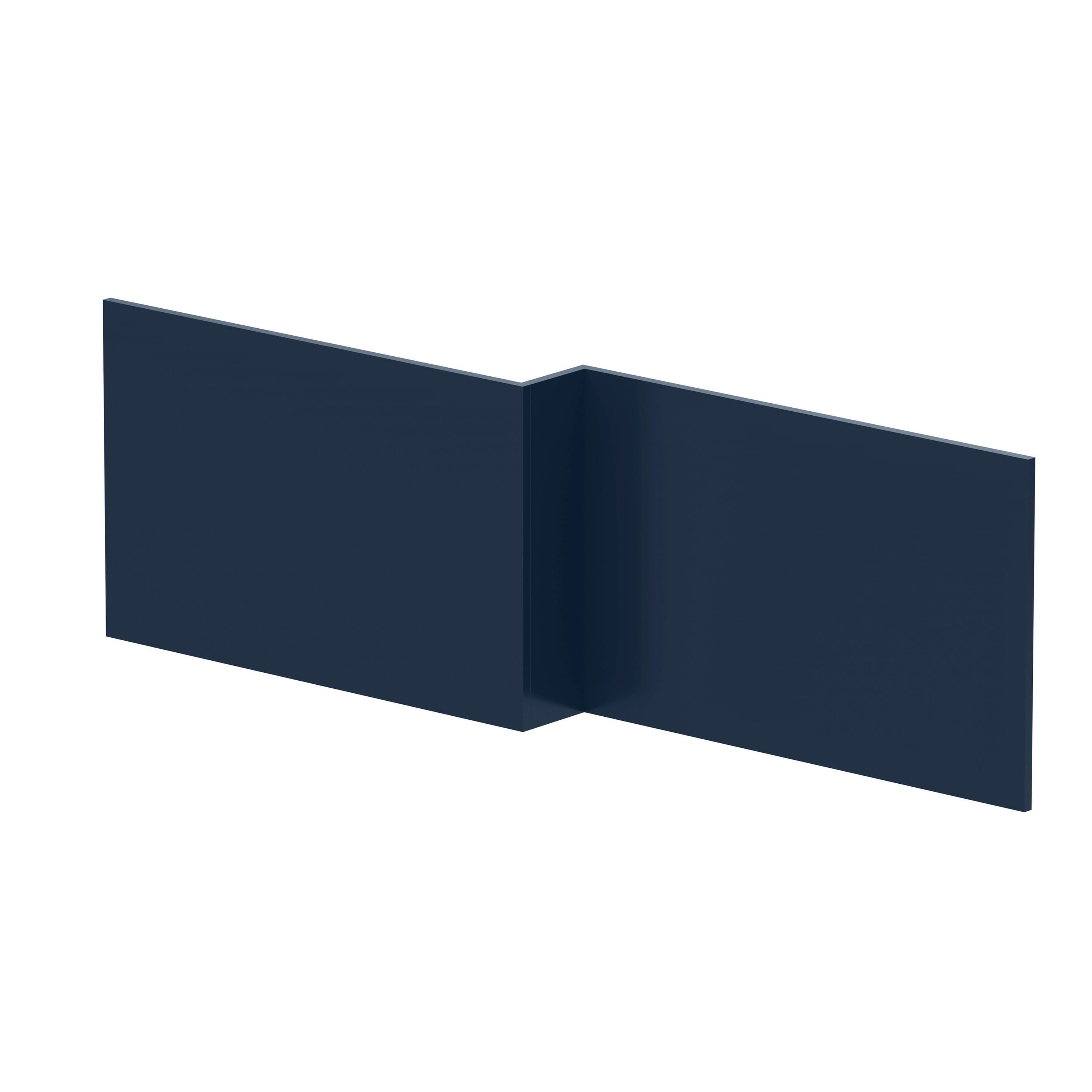 L Shape Square Front Bath Panel Matt Midnight 1700mm