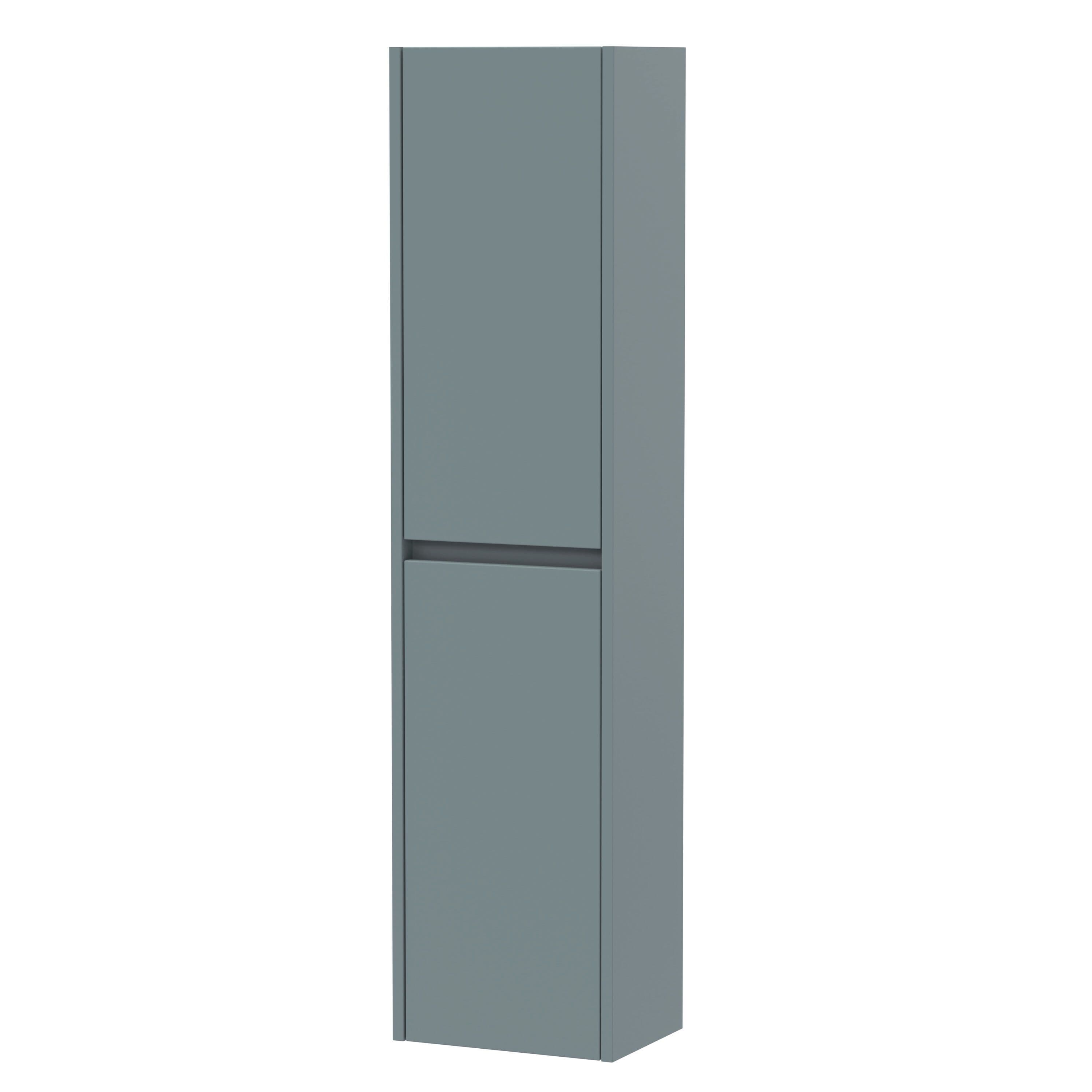 Square Wall Hung 2 Door Tall Bathroom Unit 350mm Matt Coastal