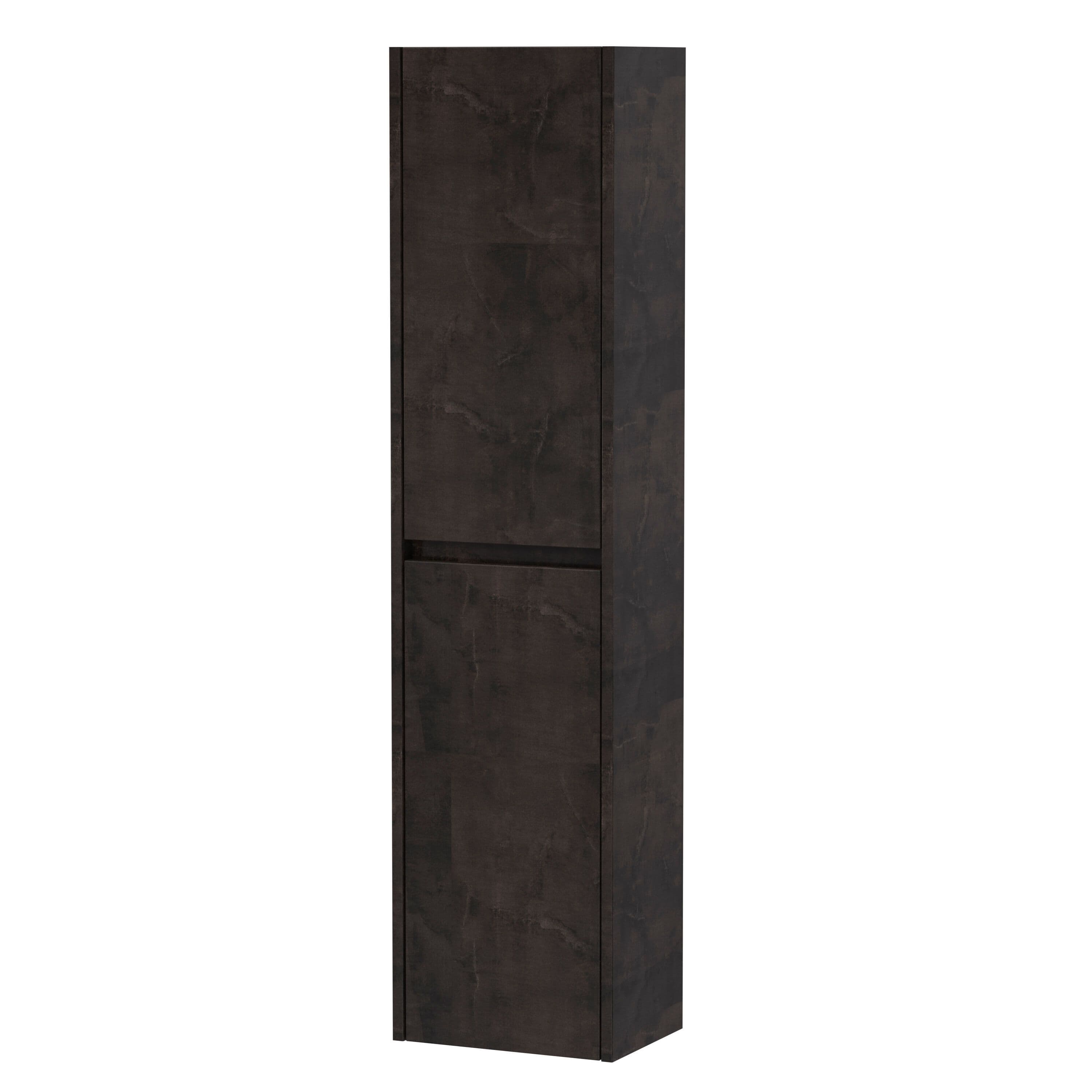 Square Wall Hung 2 Door Tall Bathroom Unit 350mm Matt Slate