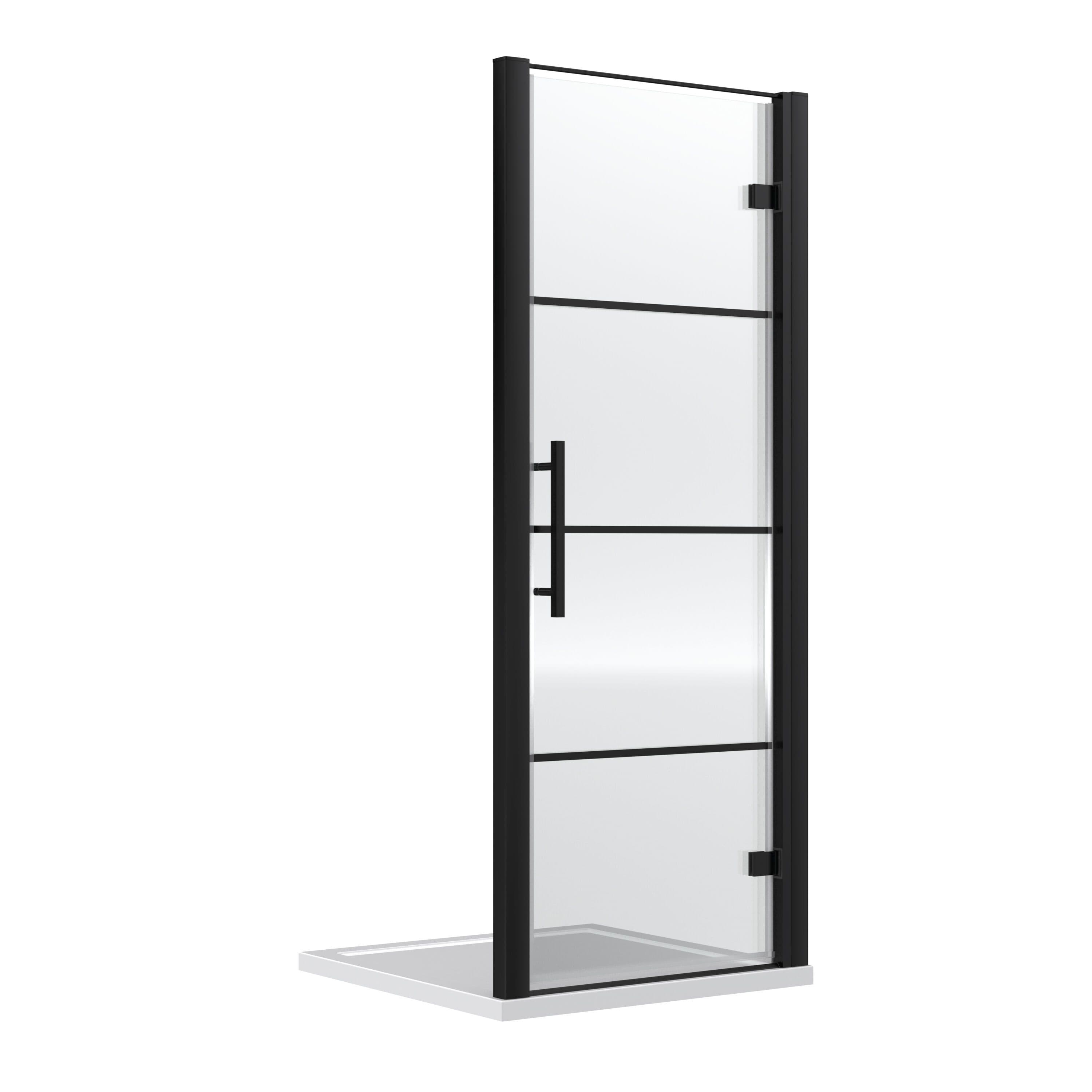 Sonic 8mm Toughened Safety Glass Hinged Shower Door 900mm