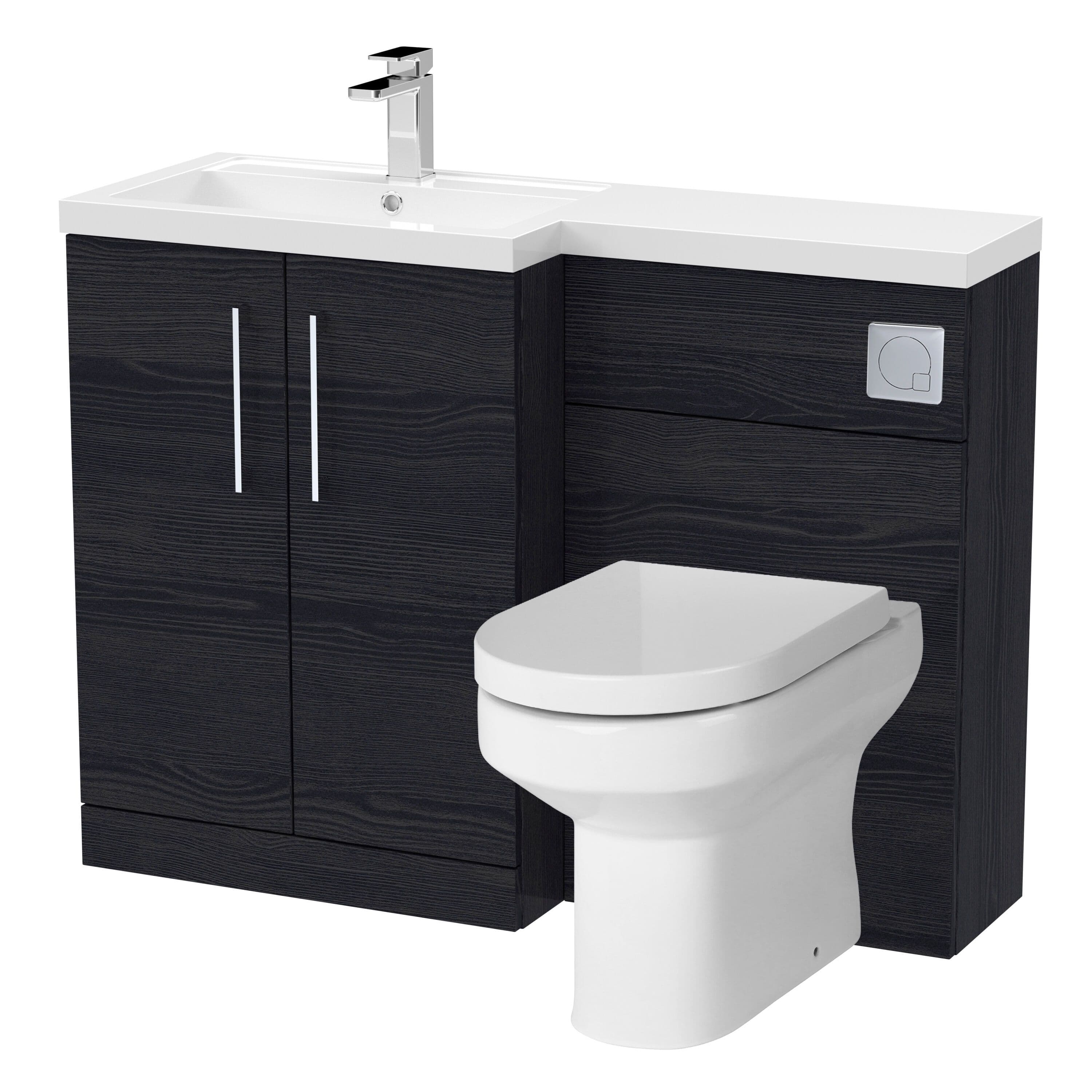 Floor Standing Vanity Basin WC Unit Pan Seat Cistern Left Hand