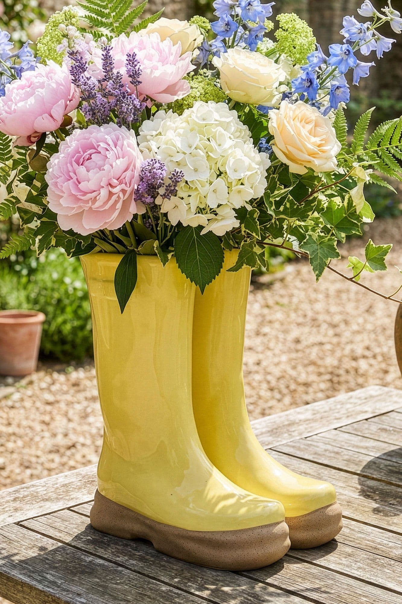 Large Wellington Boot Indoor Outdoor Flower Pot Garden Planter