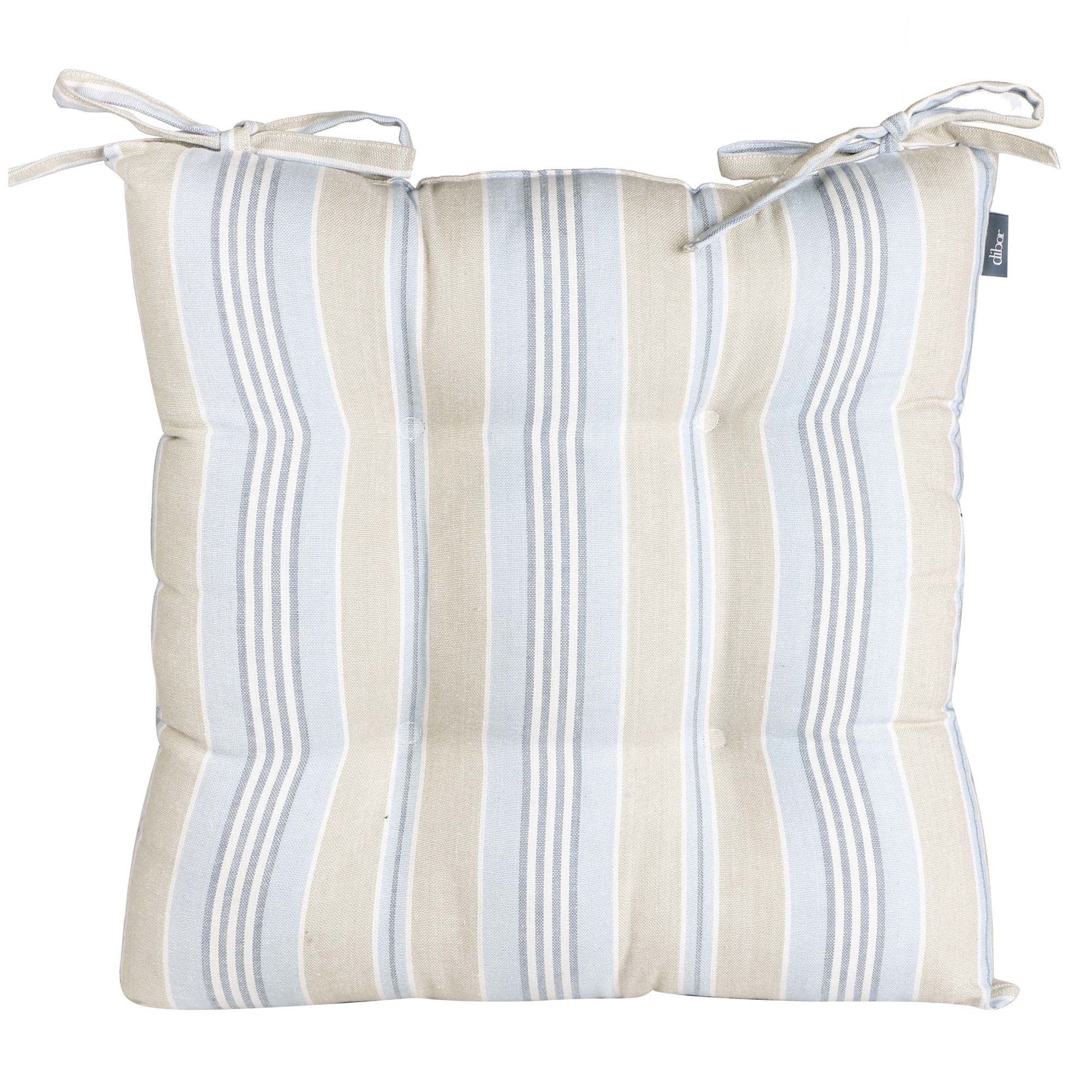Set 4 Vintage Striped Indoor Outdoor Chair Seat Pad Garden Furniture Cushions
