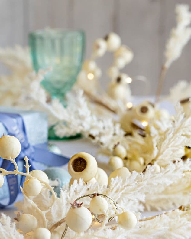 Pampas Pre Lit Xmas Table Decoration Christmas Garland 150cm