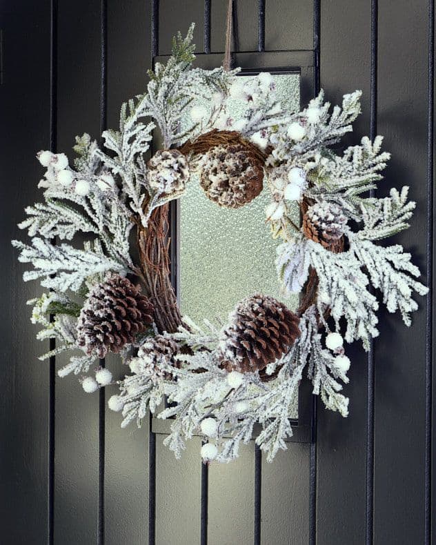 Giant Snowdrift Xmas Door Decoration Winter Autumn Wreath Christmas Wreath 50cm
