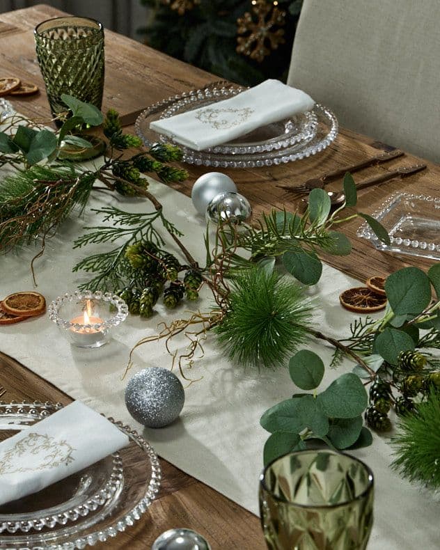 Eucalyptus Hedgerow Xmas Table Decoration Christmas Garland 180cm
