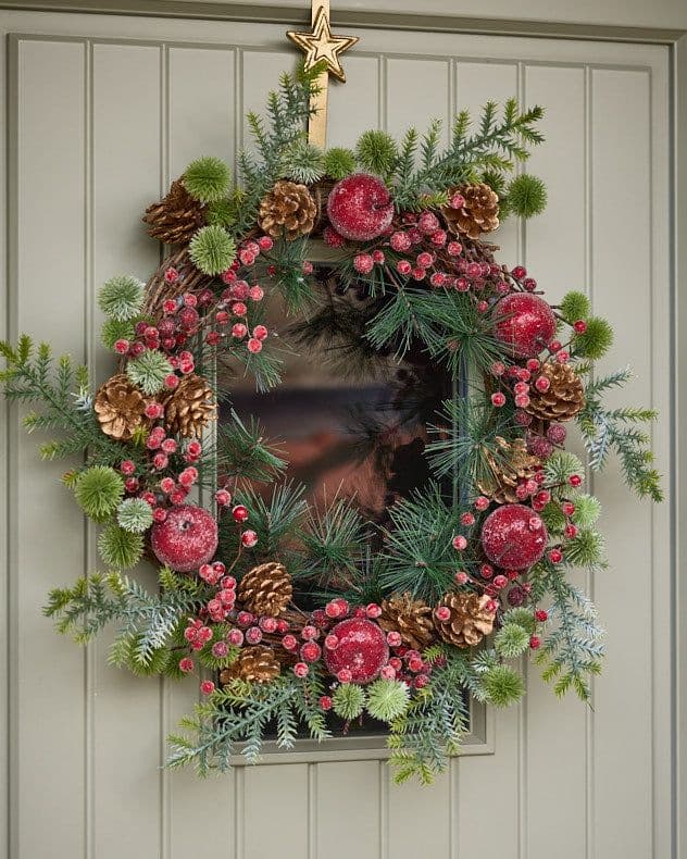 Giant Country Hedgerow Xmas Door Decoration Winter Autumn Wreath Christmas Wreath 50cm