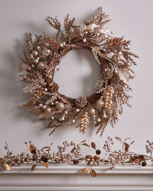 Giant Magical Forest Xmas Door Decoration Winter Autumn Wreath Christmas Wreath 55cm