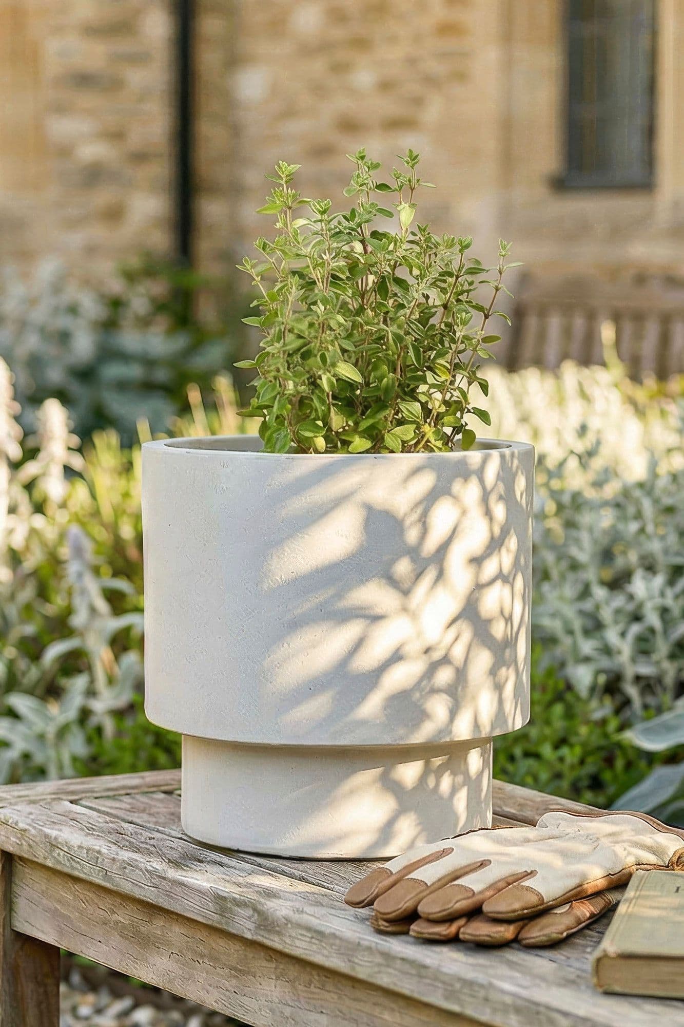 Small Fibre Clay Indoor Outdoor Garden Planter Houseplant Flower Plant Pot
