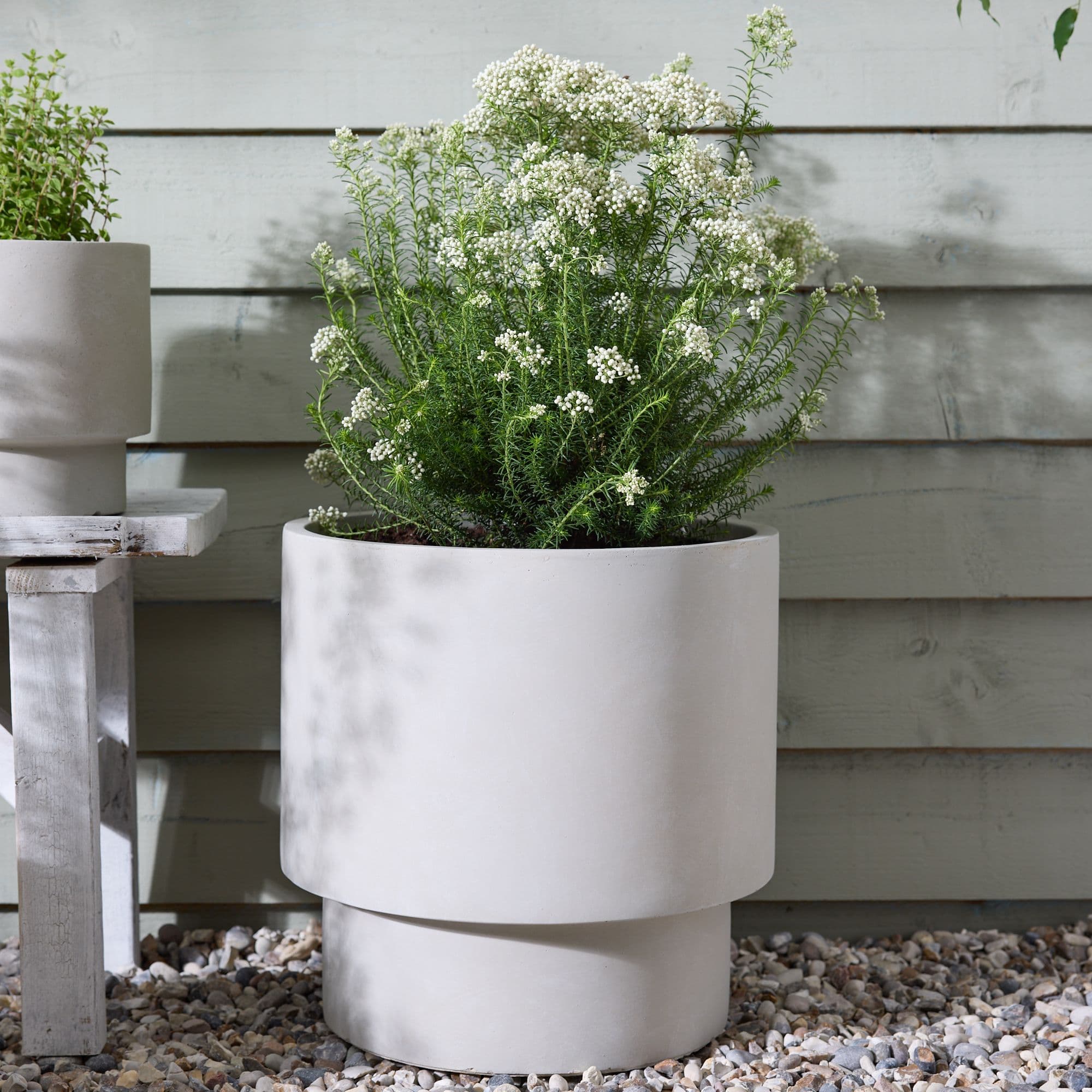 X Large Fibre Clay Indoor Outdoor Garden Planter Houseplant Flower Plant Pot