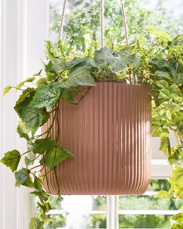 Large Rib Terracotta Hanging Pots Planter Indoor Outdoor Garden Houseplant Flower Plant Pot