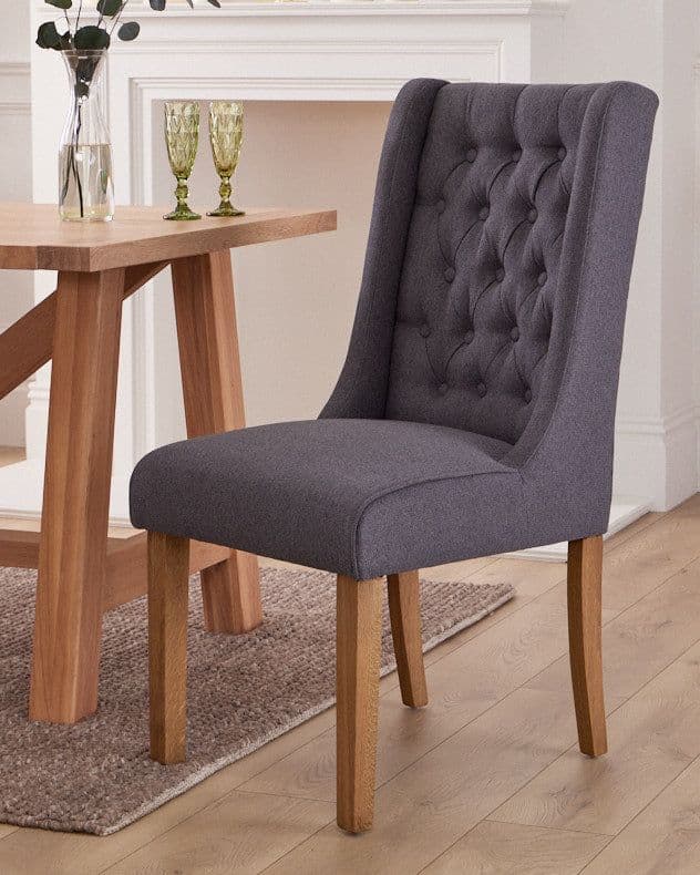 Set 2 Cannes Button Back Kitchen Furniture Dining Room Chair
