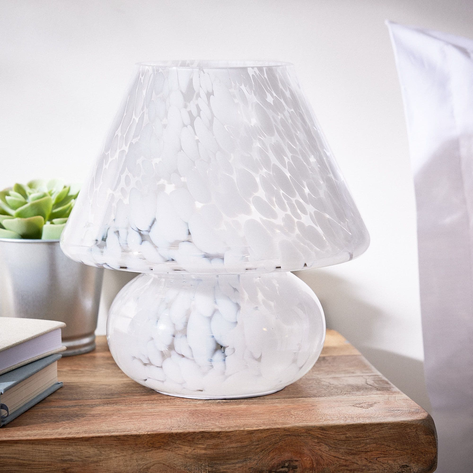 Portobello Glass Hallway Bedside Table Lamp Room Décor Night Lamp Table Lamp