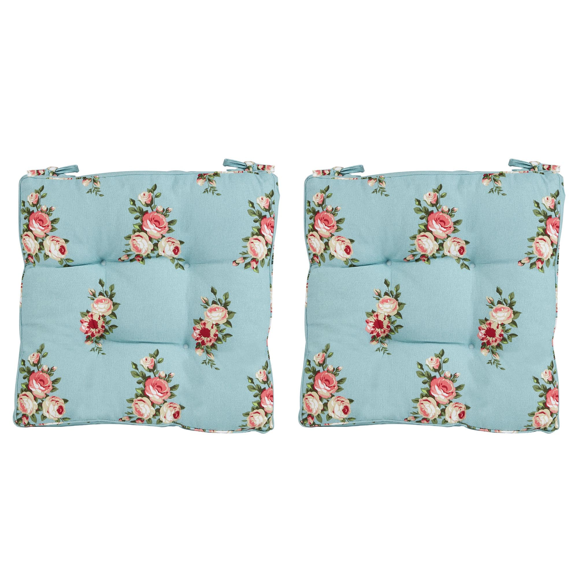 Set 2 Vintage Flowers Outdoor Garden Furniture Chair Bench Box Mattress Cushion Seat Pads