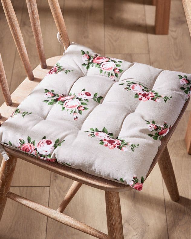 Set 2 Vintage Floral Outdoor Garden Furniture Chair Bench Seat Pads