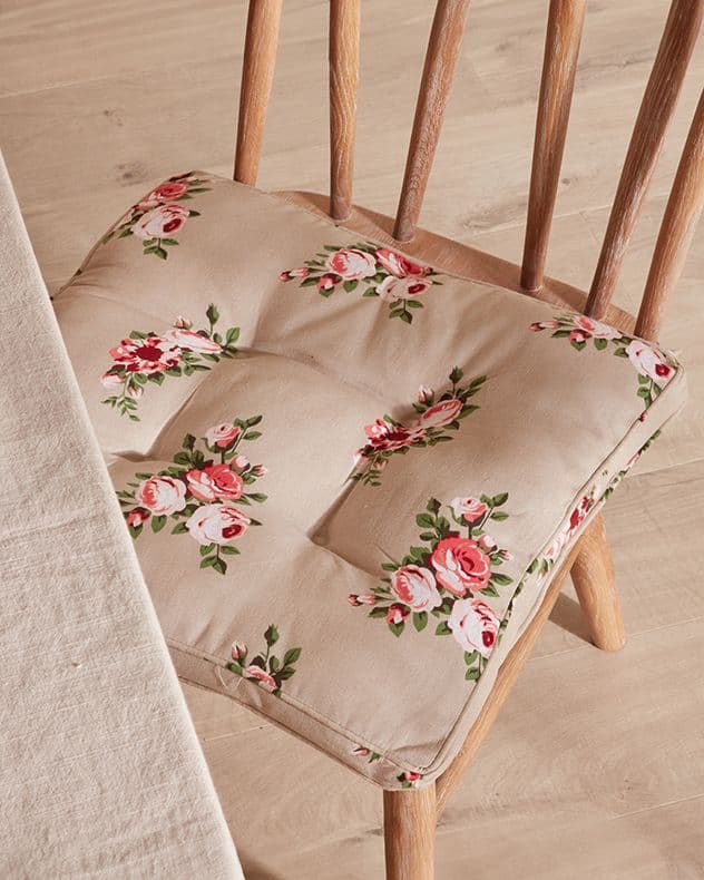Set 4 Vintage Floral Indoor Furniture Dining Chair Sofa Box Mattress Cushion Seat Pads