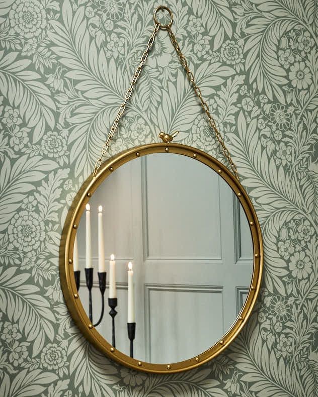 Vintage Style Luxury Decorative Mirror Circular Bathroom Bedroom Bird Mirror Wall Mirror H64cm x W60cm