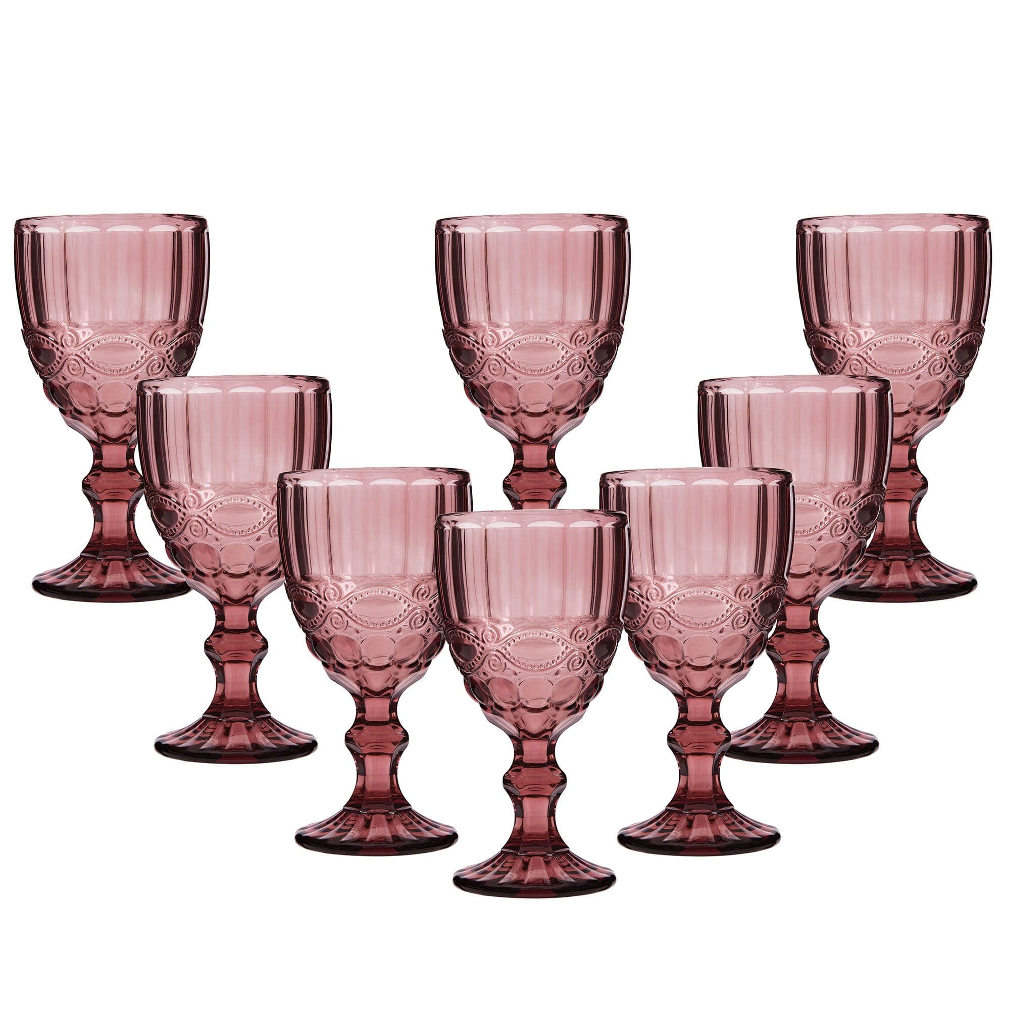 Set 8 Vintage Luxury Quartz Drinking Wine Glass Wine Goblets