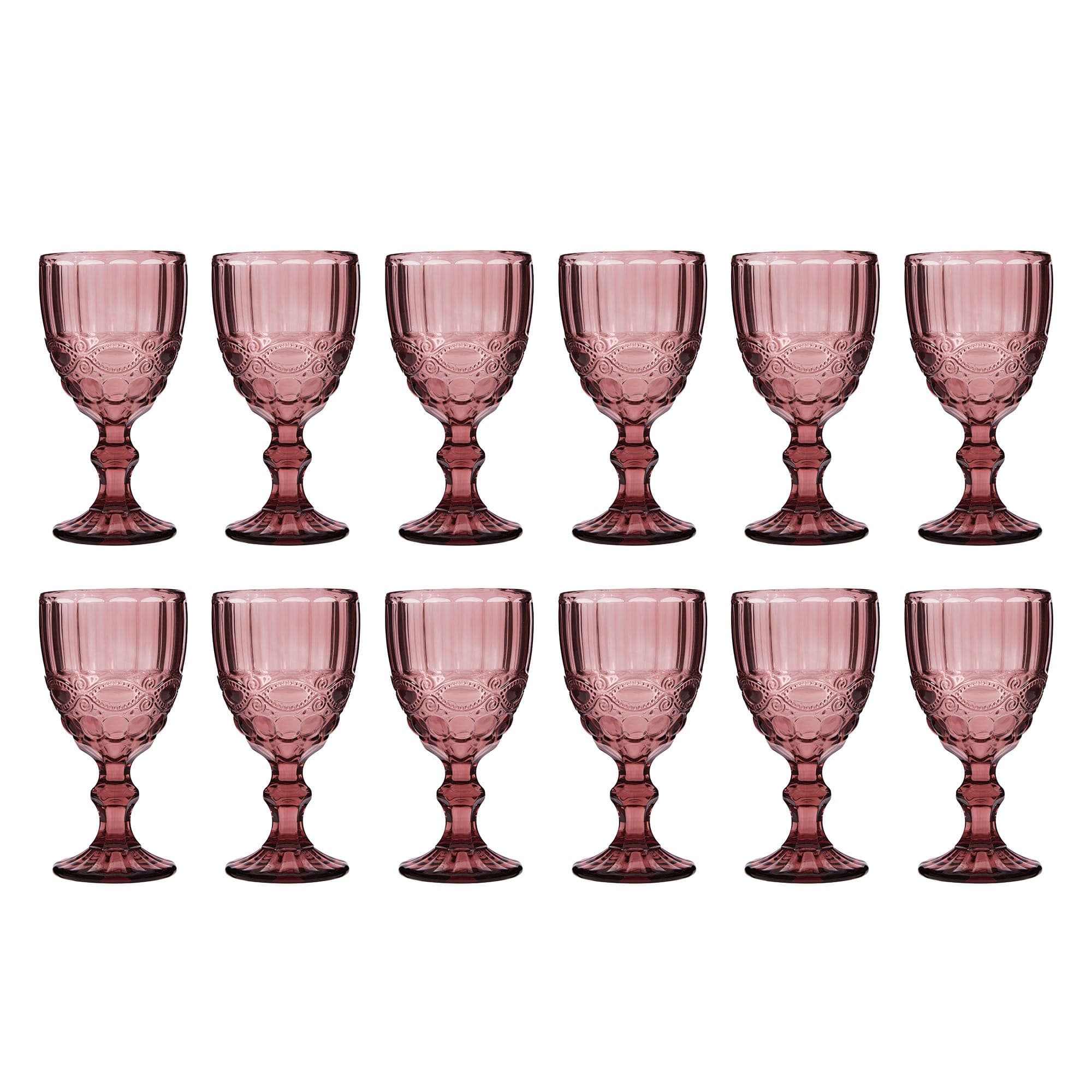 Set 12 Vintage Luxury Quartz Drinking Wine Glass Wine Goblets