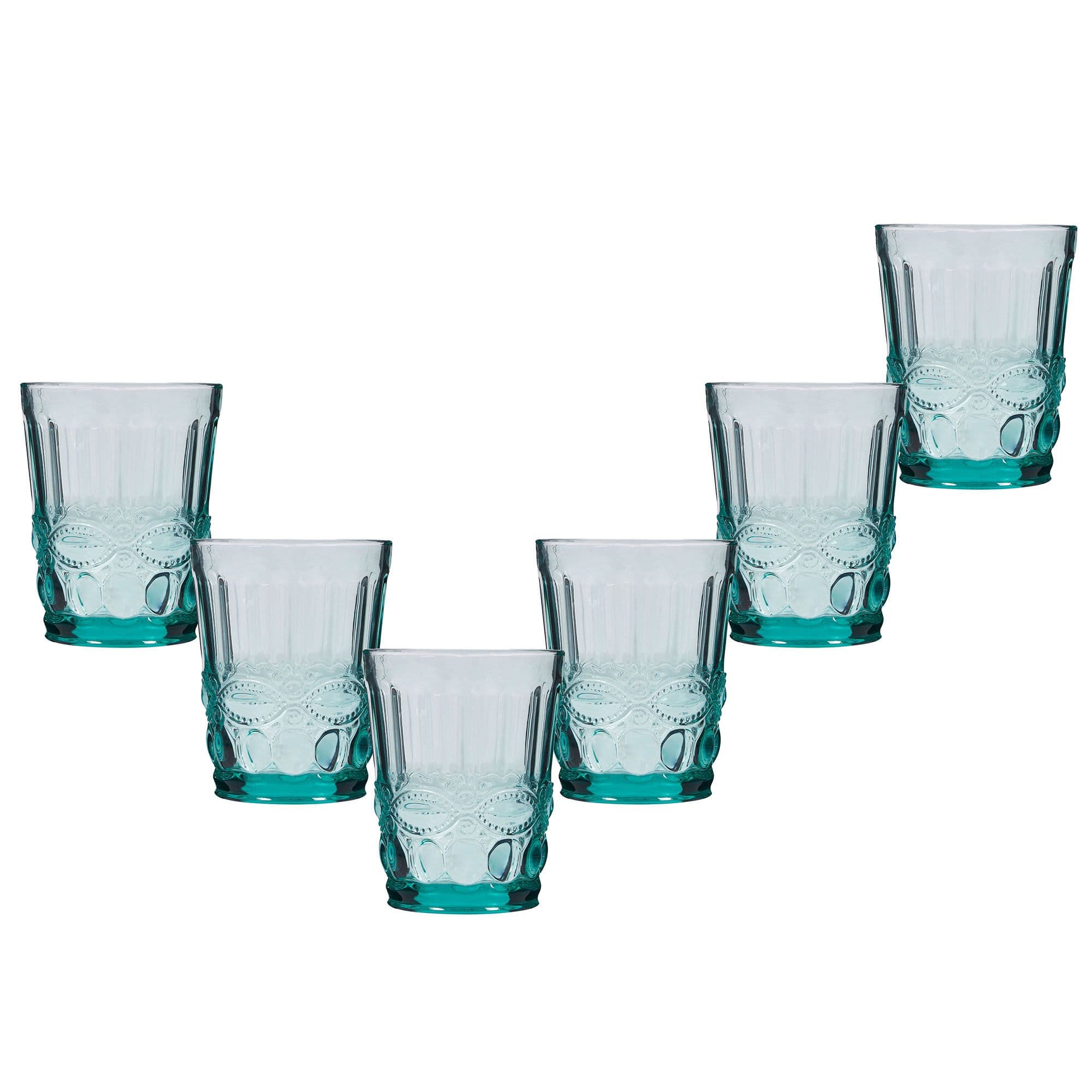 Set 6 Vintage Luxury Drinking Glass Whiskey Glass Tumblers