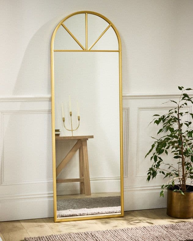 Vintage Style Mirror Decorative Tall Full Length Mirror Rounded Arch Mirror H170cm x W60.5cm