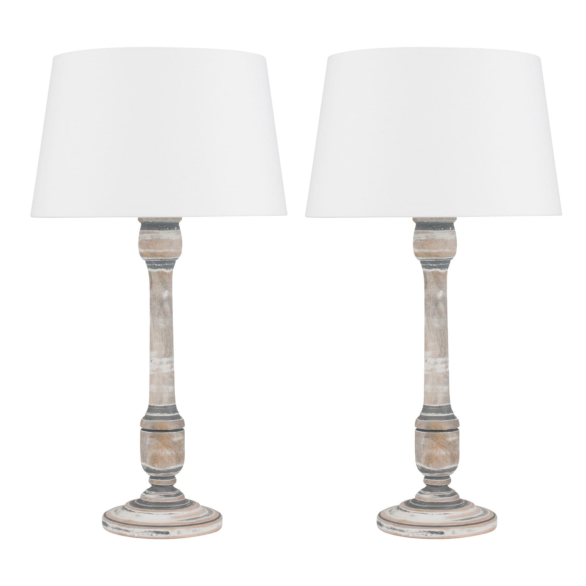 Set 2 Avon Vintage Wooden Room Décor Bedside Table Lamp Night Lamp Table Lamp Table Light