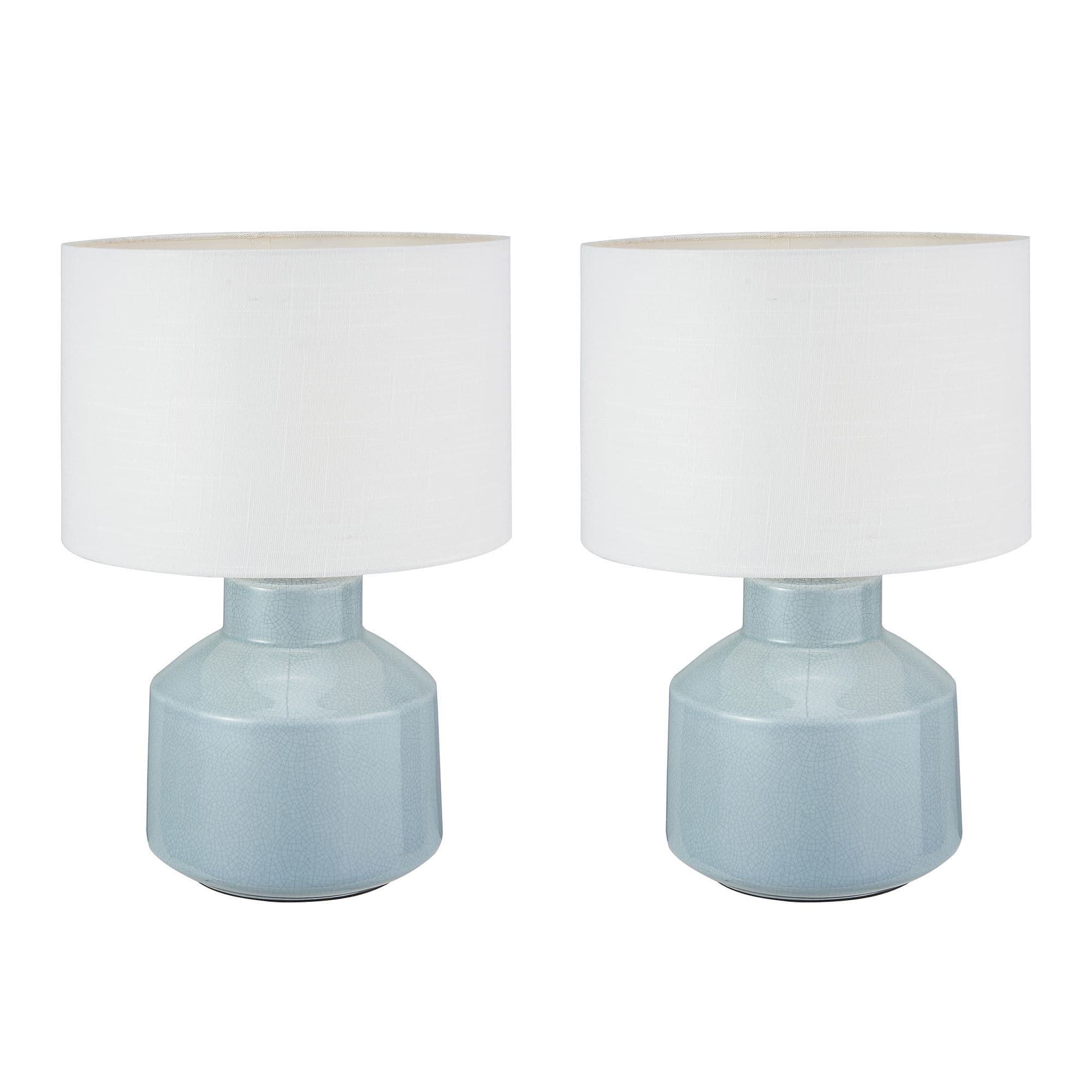 Set 2 Vintage Style Ceramic Bedside Table Lamp Room Décor Office Desk Lamp Night Light Table Lamp