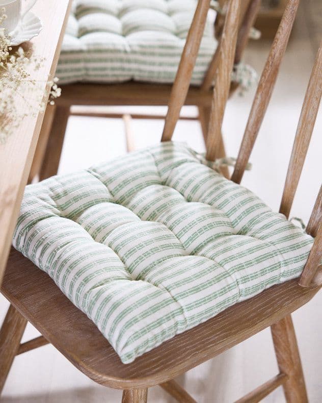 Vintage Style Striped Indoor Ourdoor Garden Furniture Dining Chair Seat Pad