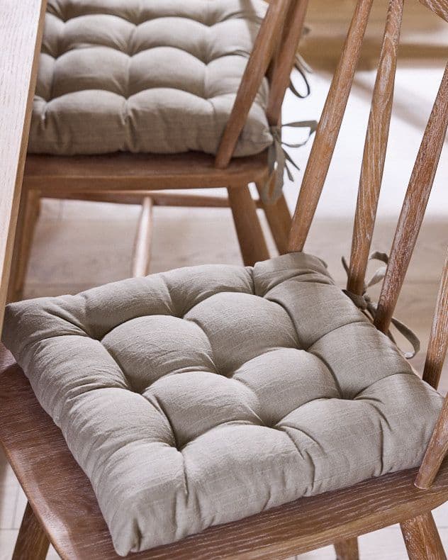 Set 2 Vintage Style Plain Indoor Ourdoor Garden Furniture Dining Chair Seat Pad