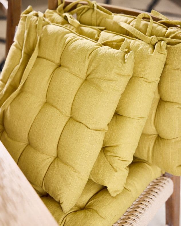Set 2 Vintage Style Indoor Outdoor Chair Seat Pad Garden Furniture Cushions