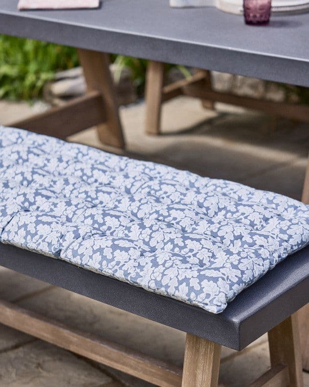 Oakwood Leaf Print Indoor Outdoor Furniture Garden Bench Cushion