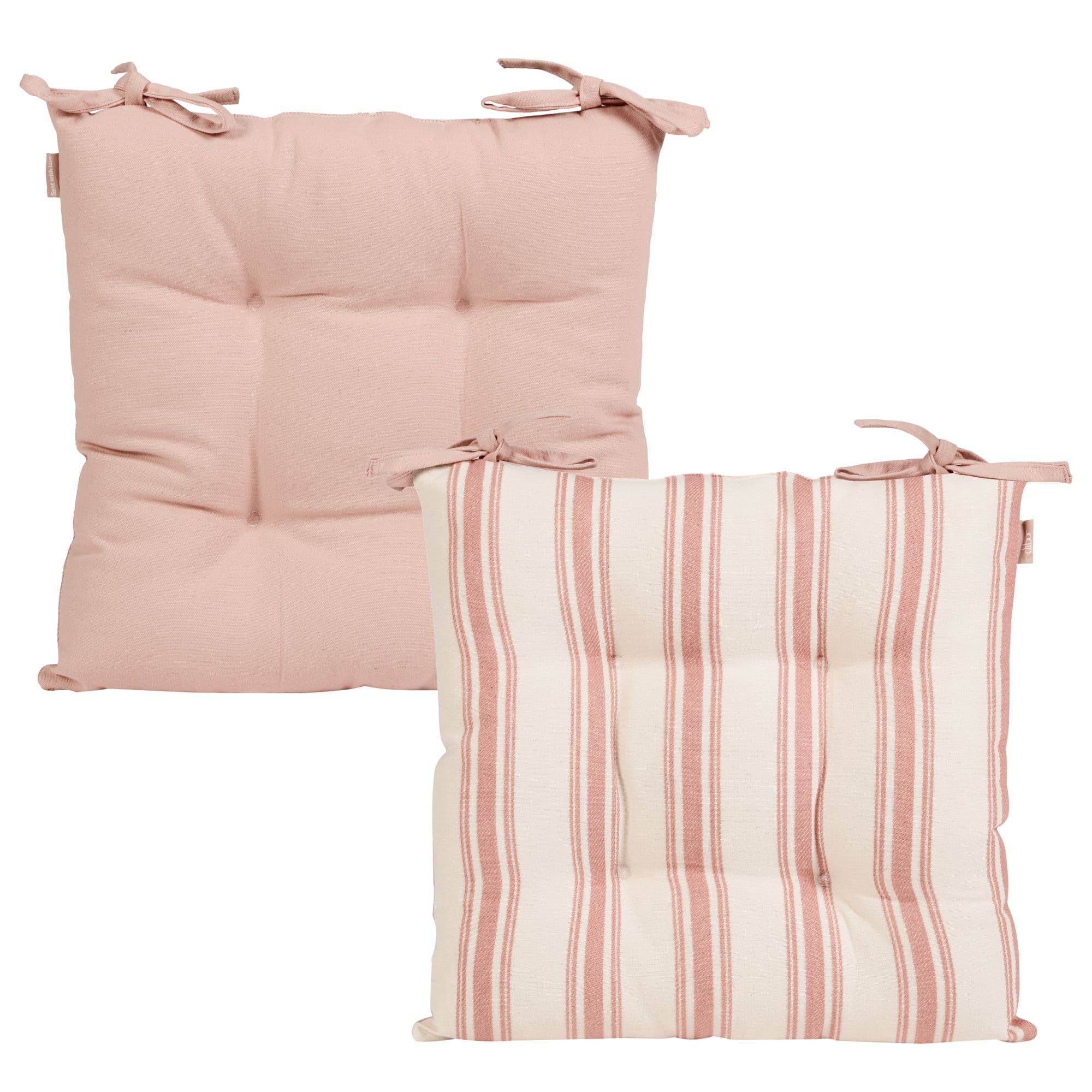 Set 4 Briarwood Cotton Stripe Indoor Outdoor Garden Furniture Chair Sofa Seat Pads