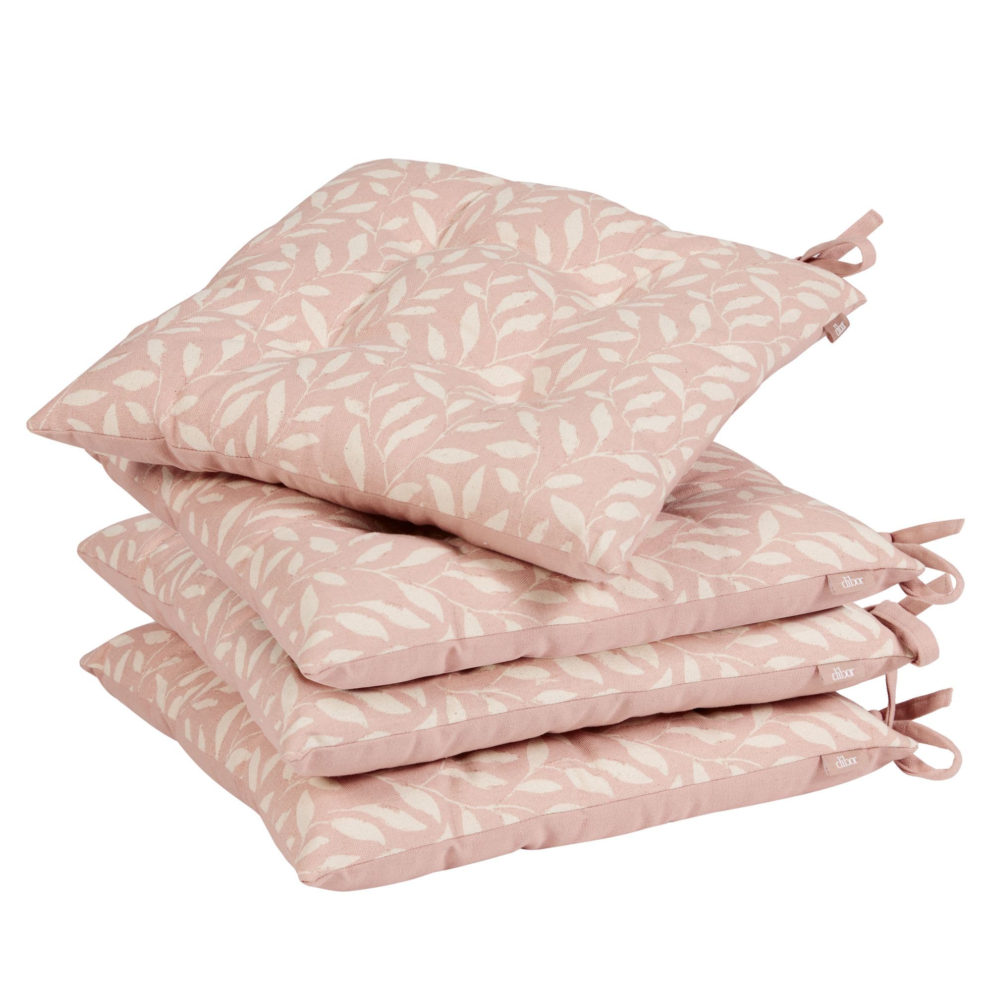 Set 4 Rosedale Cotton Leaf Indoor Outdoor Garden Furniture Chair Sofa Seat Pads