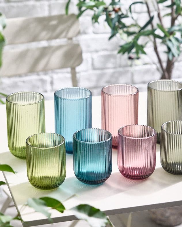 Set 8 Mix Match Tall & Short Tumbler Glasses Wedding Décor Ideas