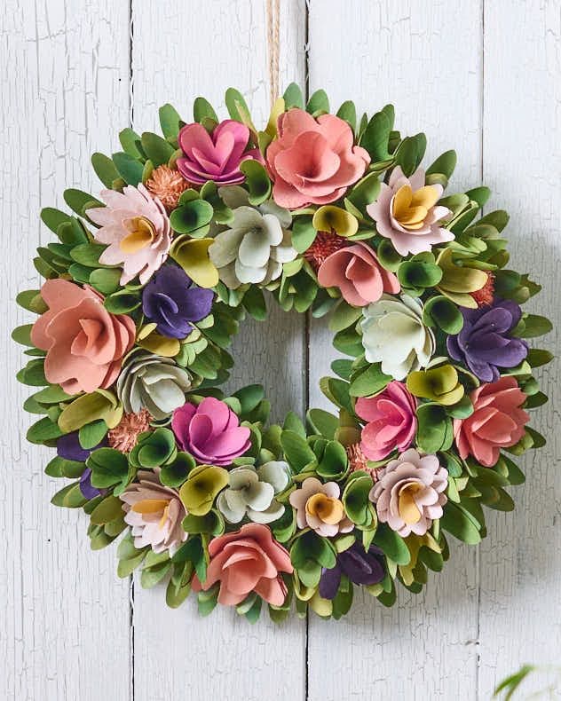 Autumn Harvest Floral Front Door Halloween Decorations Halloween Wreath 32cm