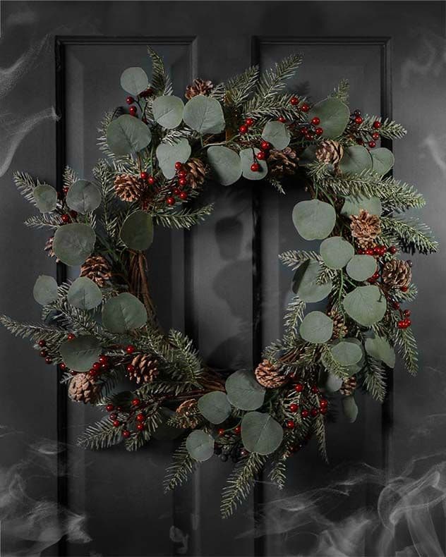 Mountain Spruce Front Door Halloween Decorations Halloween Wreath 61cm