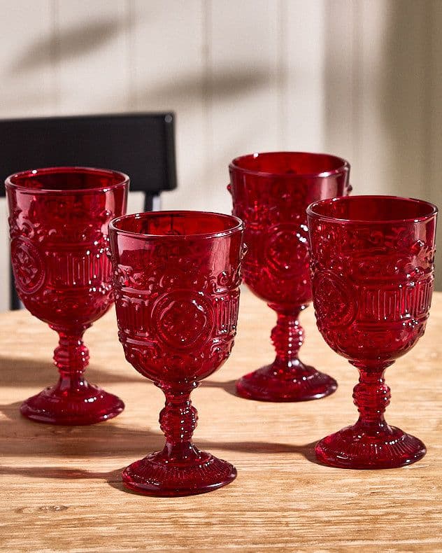 Set 4 Luxury Drinking Wine Glass Wine Goblets