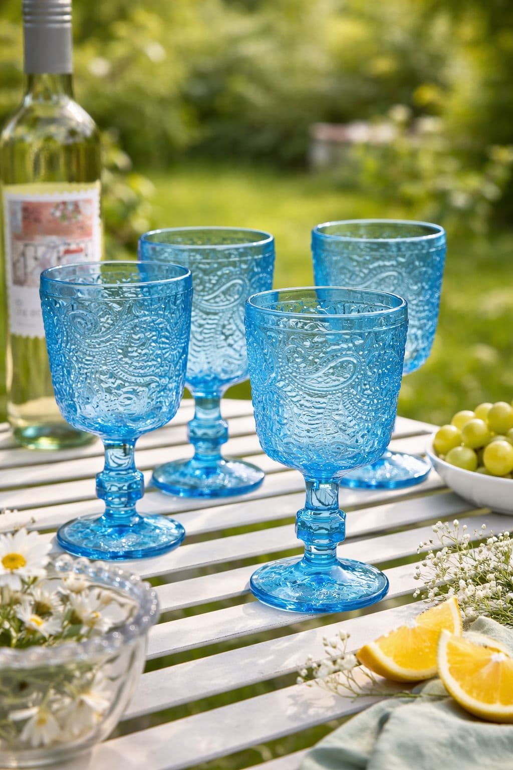 Set 4 Luxury Bright Drinking Wine Glass Wine Goblets