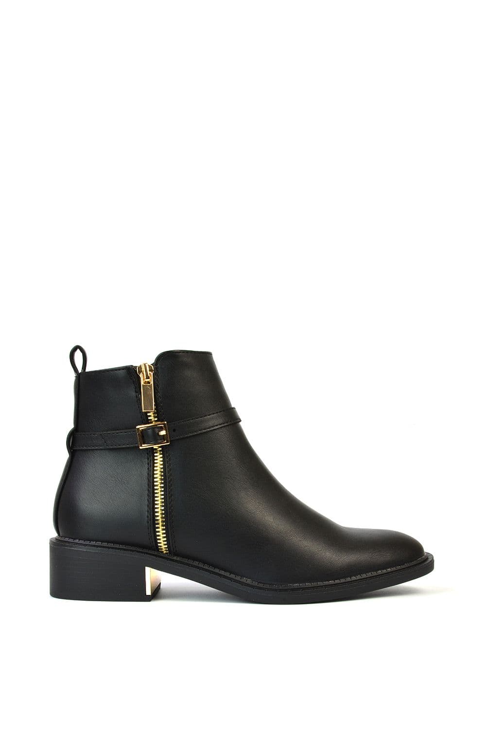 'Gabby' Zip Up Low Heel Ankle Boots
