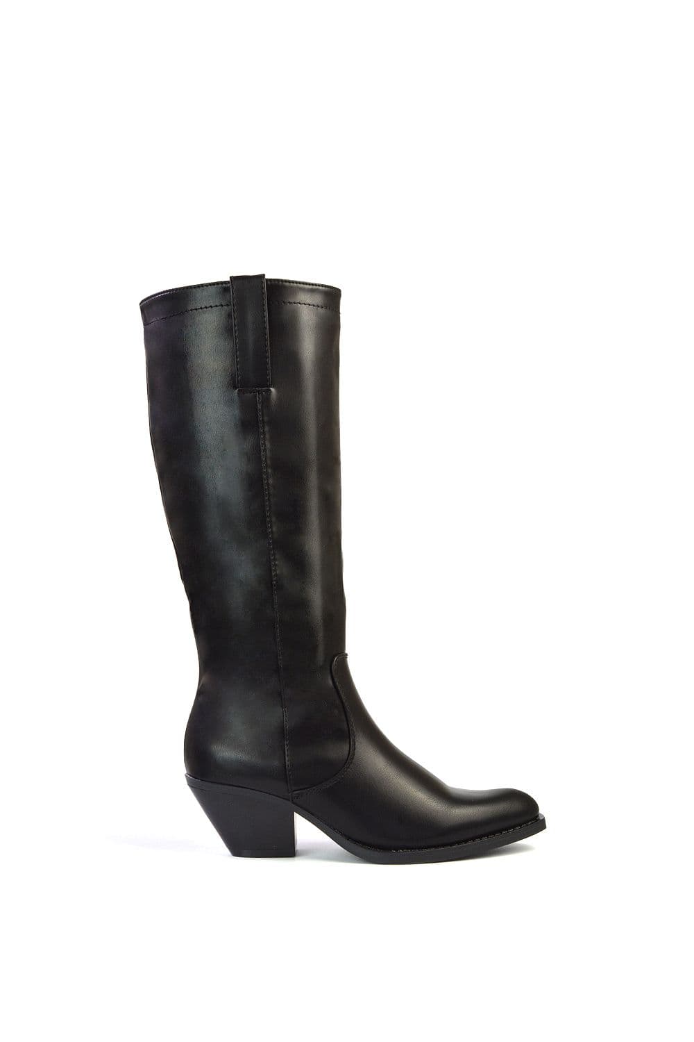 'Fleur' Western Knee High Cowboy Boots With Block Heel