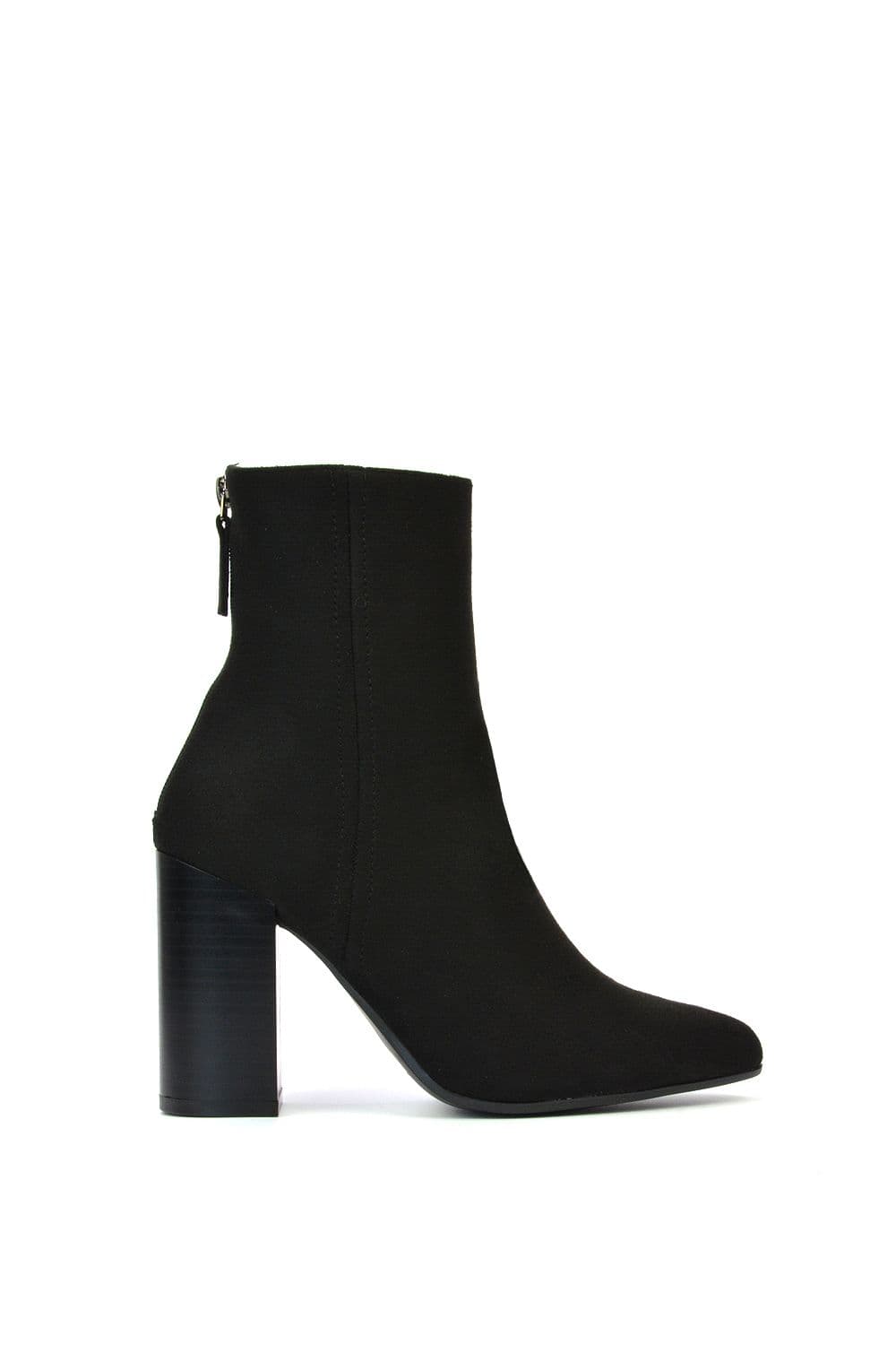 'Mars' Pointed Block Heeled Ankle Boots