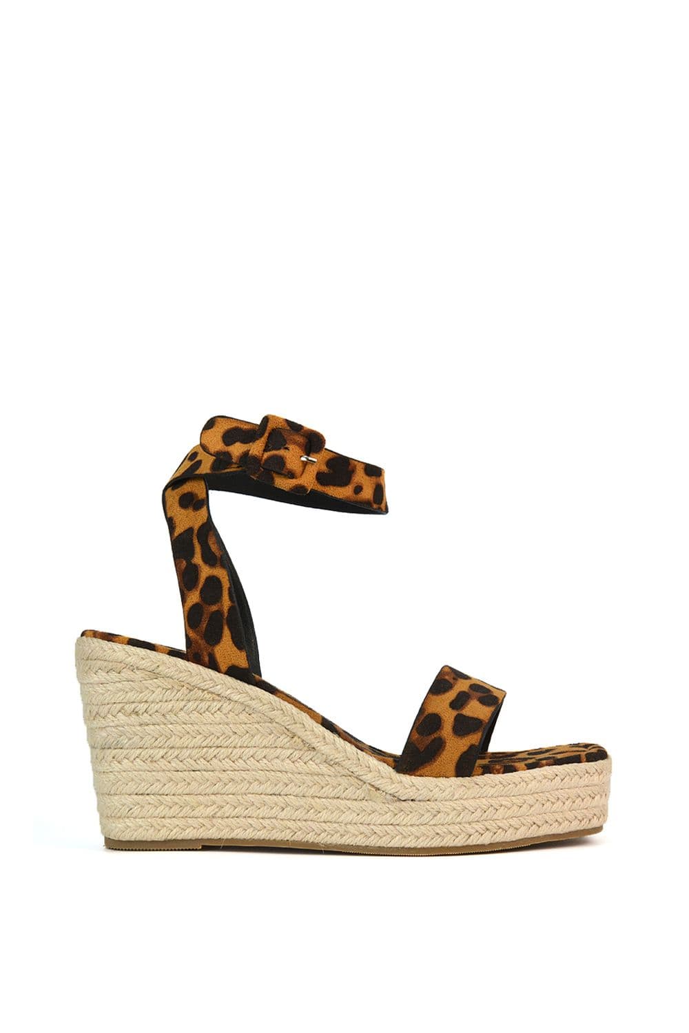 XY London Women's 'Linda' Strappy Platform Woven Wedge Heel Sandals in Brown | Size: 7
